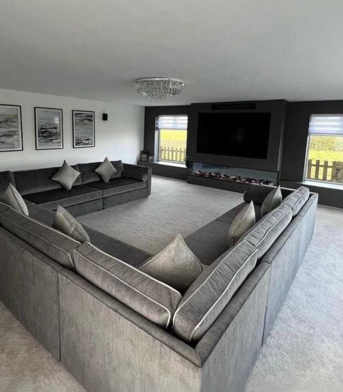 Emirates Cinema U Shape Sofa With Cup Holders