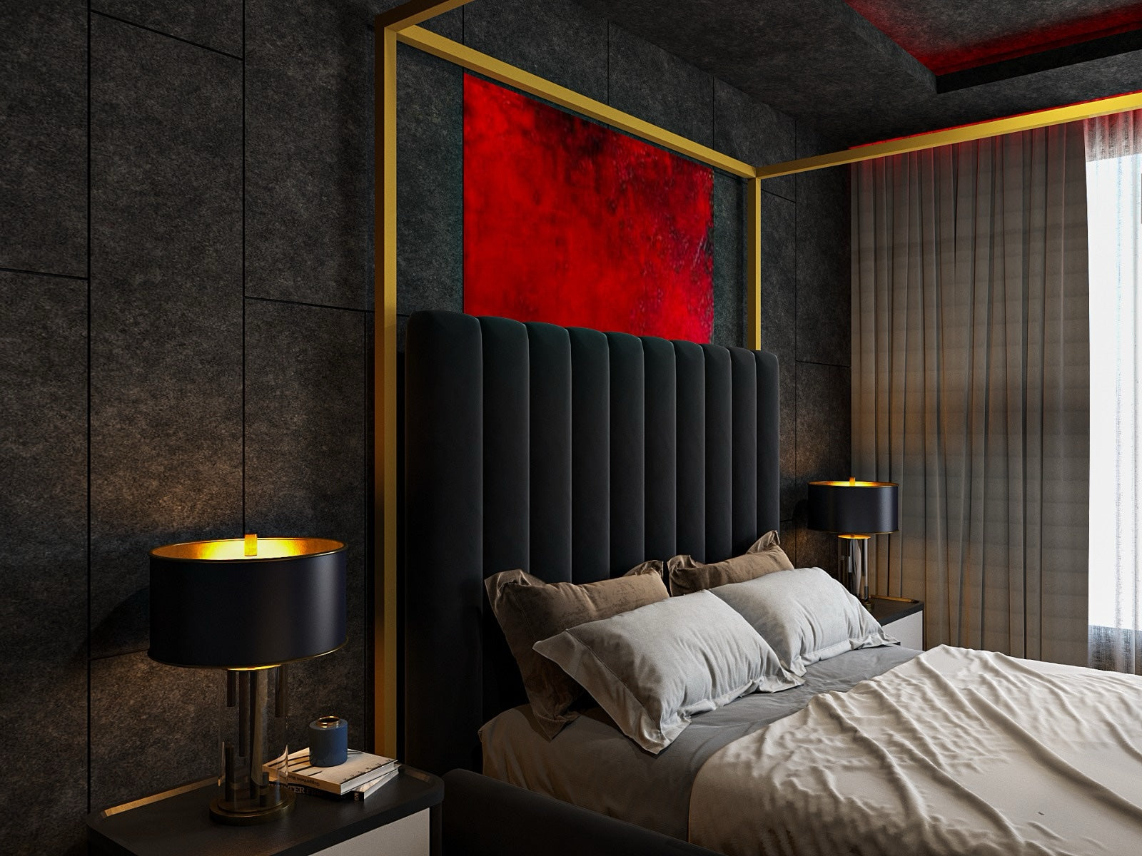 Grand Linear 4 Poster TV Bed