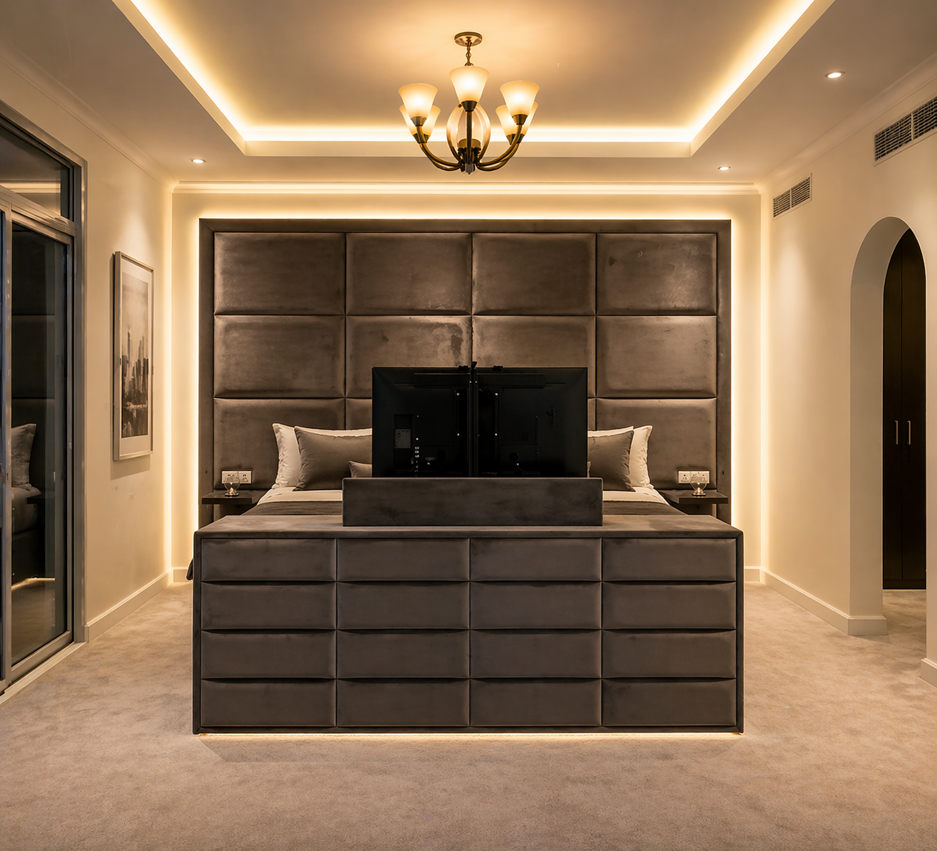 Block TV Bed