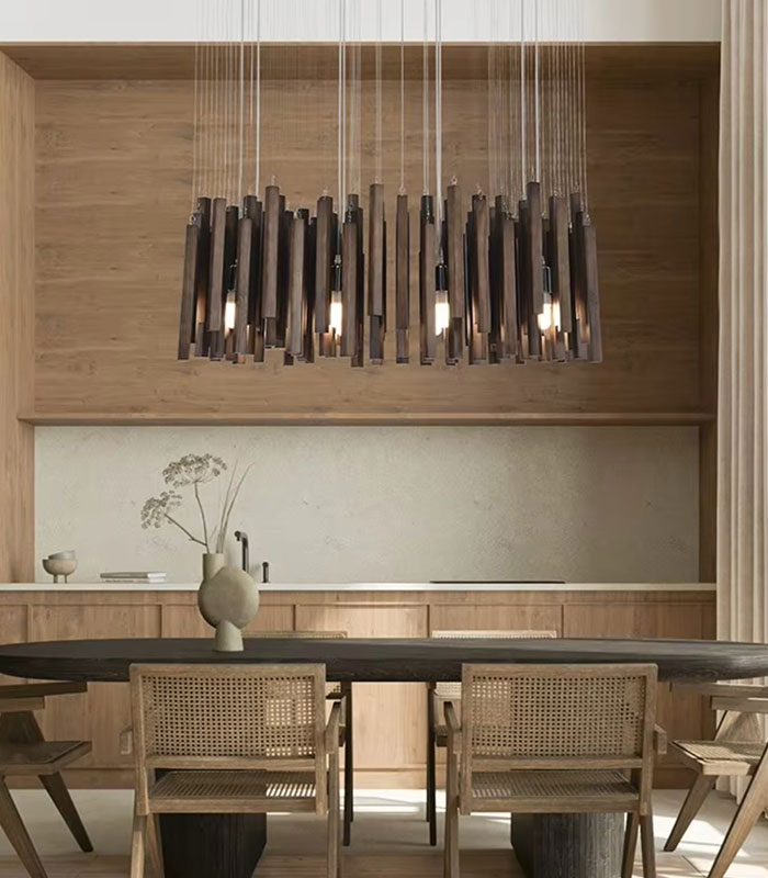 Archie Wooden Hanging Chandelier