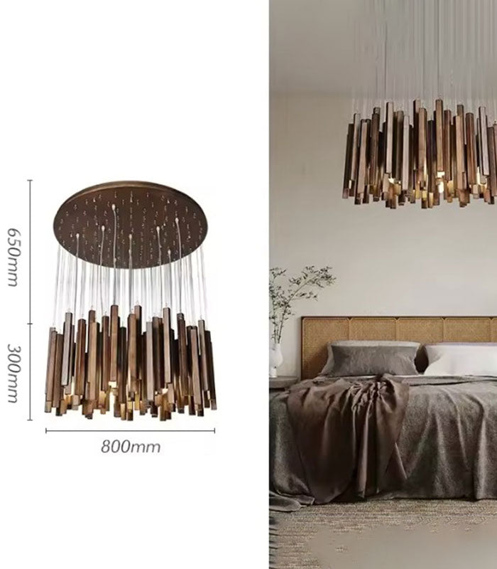Archie Wooden Hanging Chandelier