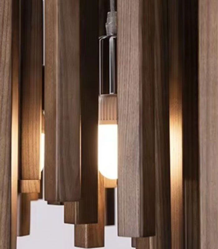 Archie Wooden Hanging Chandelier