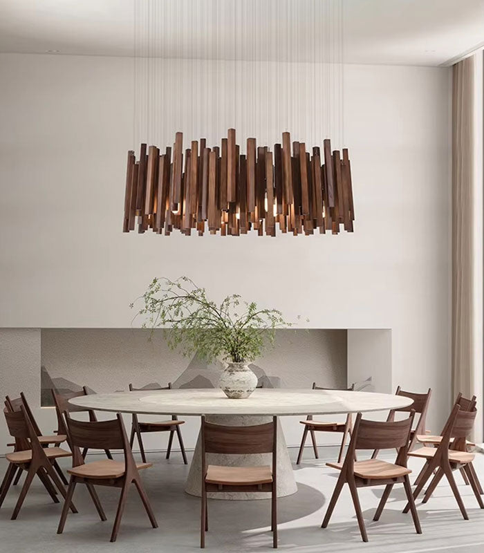 Archie Wooden Hanging Chandelier