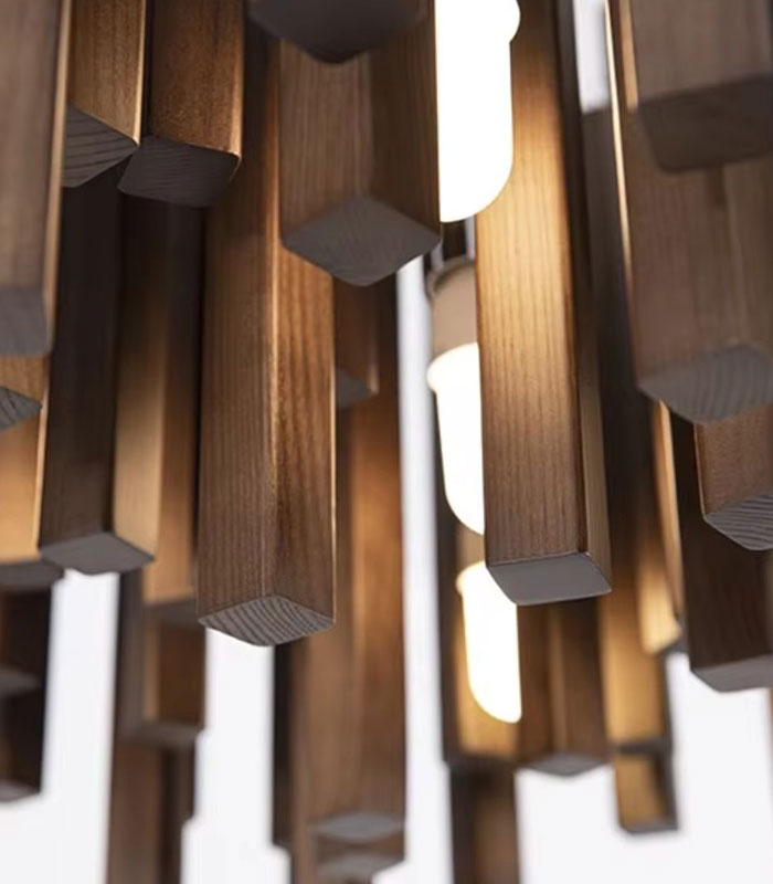 Archie Wooden Hanging Chandelier