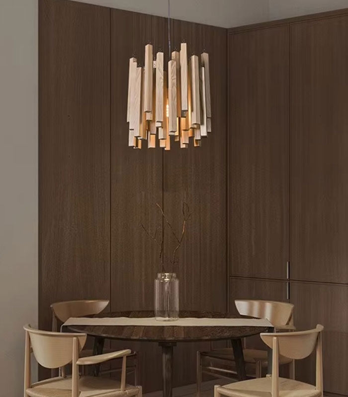Archie Wooden Hanging Chandelier