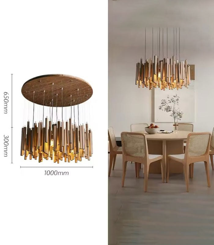 Archie Wooden Hanging Chandelier