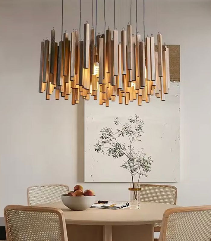 Archie Wooden Hanging Chandelier