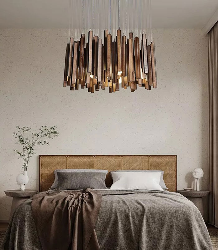 Archie Wooden Hanging Chandelier