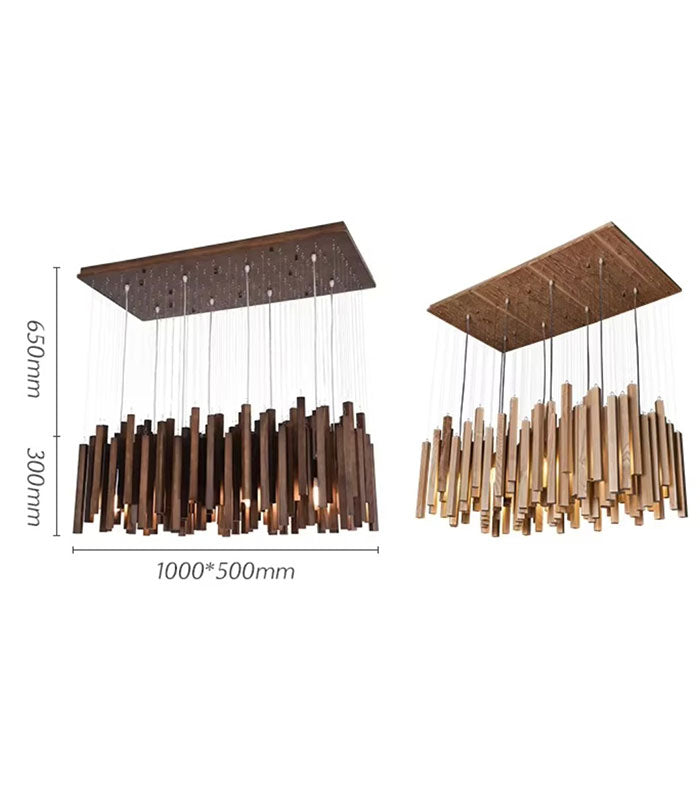 Archie Wooden Hanging Chandelier