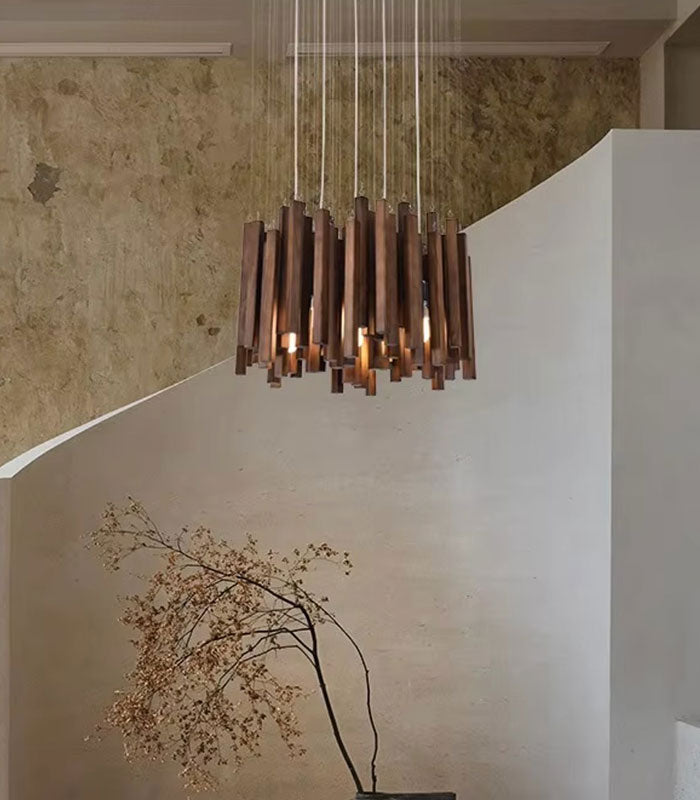 Archie Wooden Hanging Chandelier