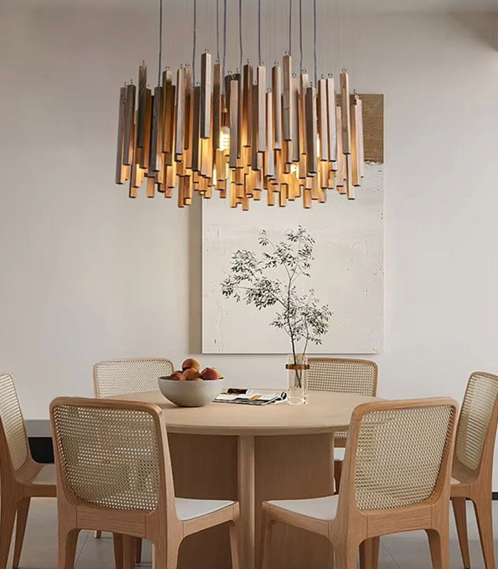 Archie Wooden Hanging Chandelier