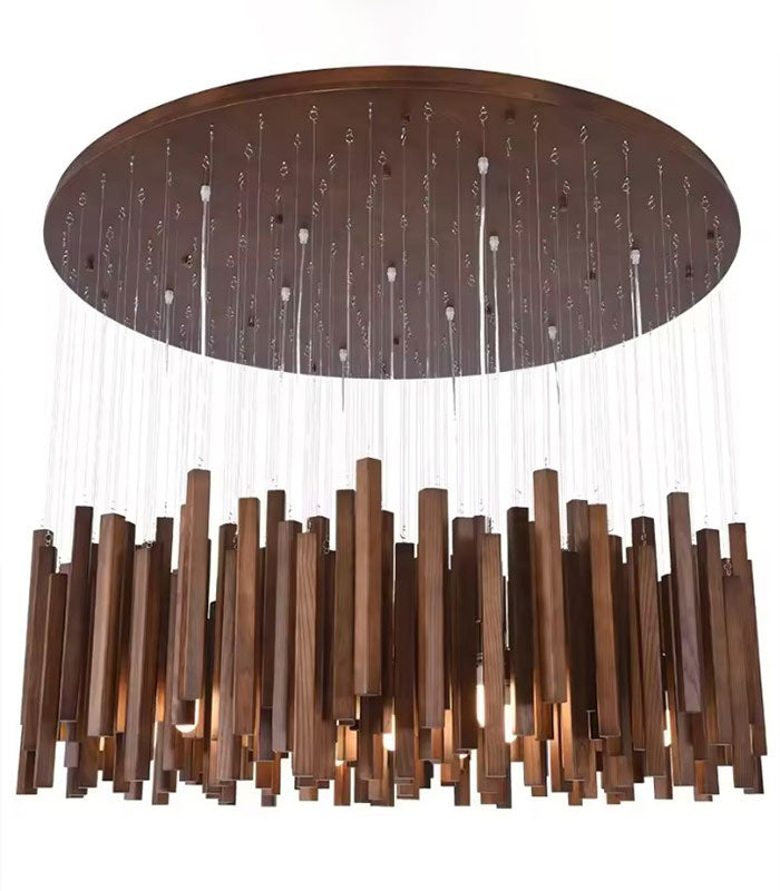 Archie Wooden Hanging Chandelier