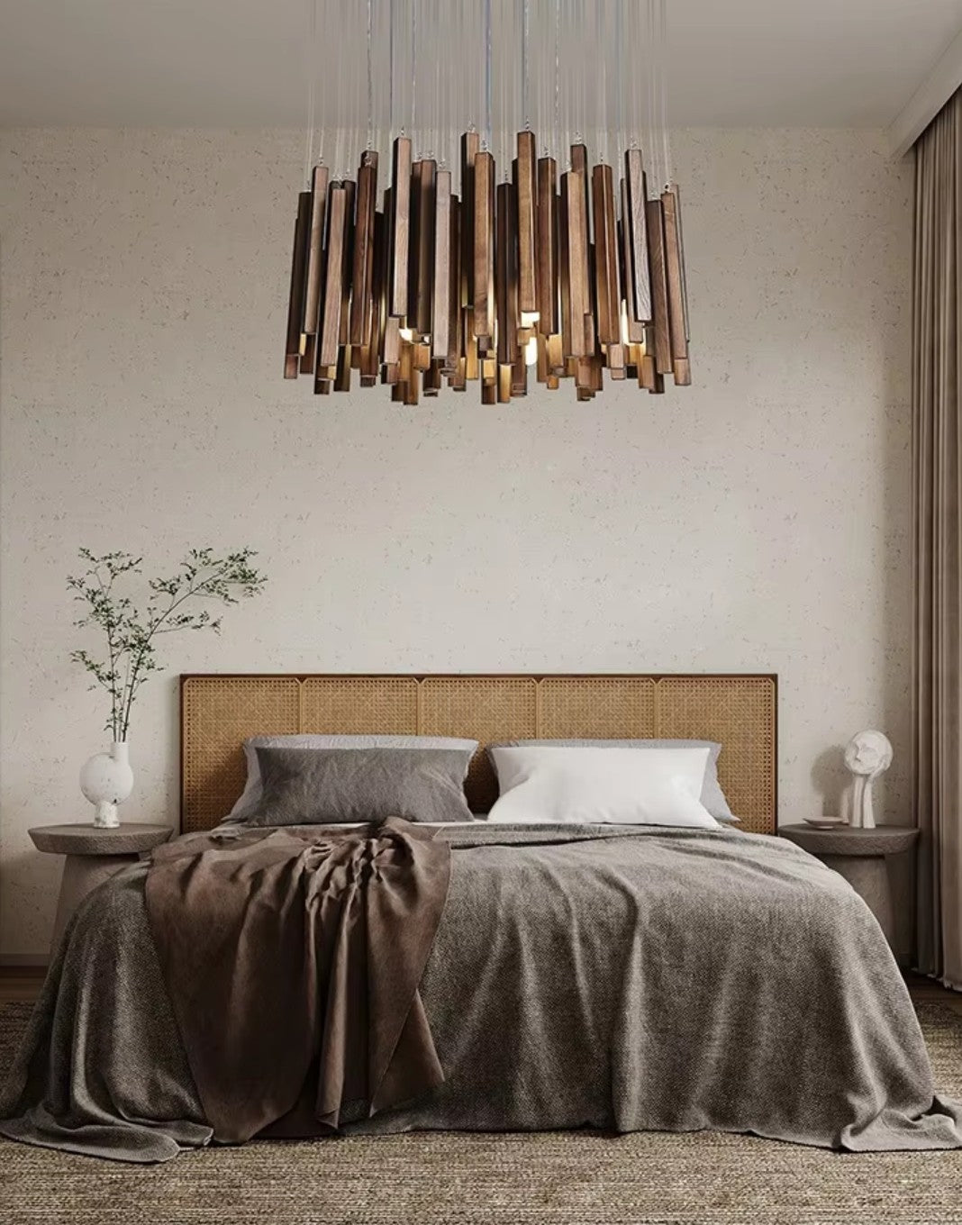 Archie Wooden Hanging Chandelier