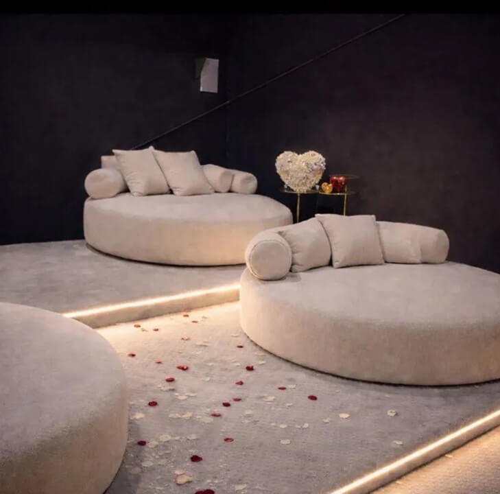 Aura Round Cinema Lounge – 160 x 160 x 60 cm