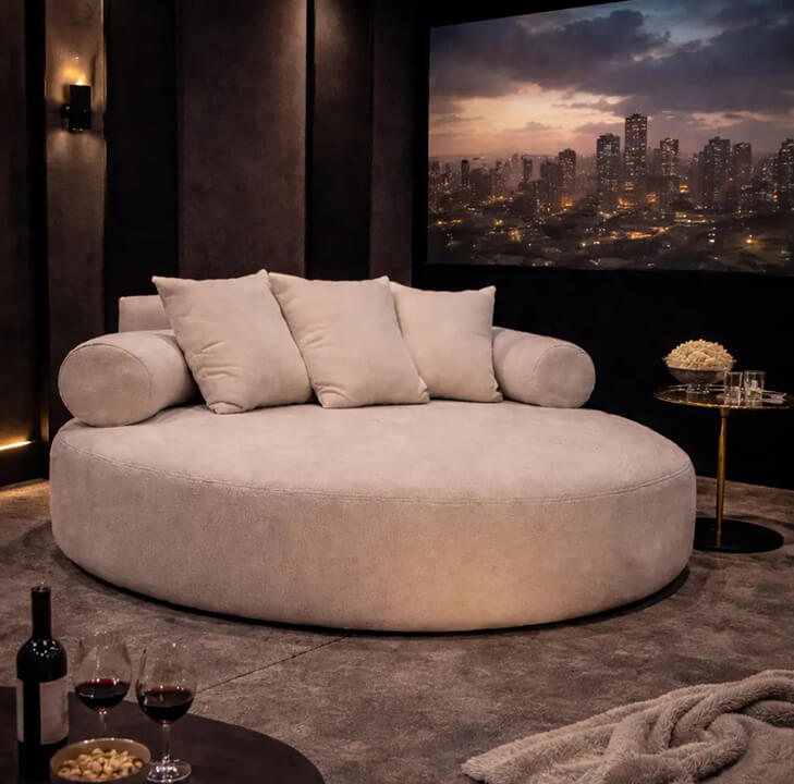 Aura Round Cinema Lounge – 160 x 160 x 60 cm
