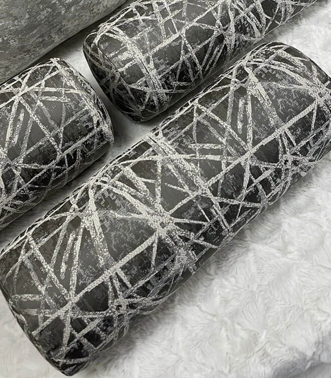 Aztec Luxury Bolster Cushion 6 X 16 In / Steel Grey