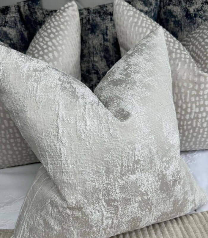Champagne porcelain luxury duck feather cushion