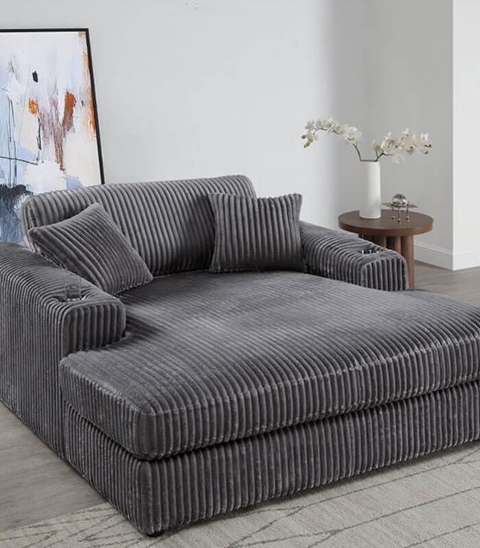 Chicago cinema sofa in cord fabric
