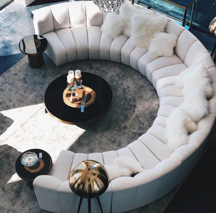 Curved Linear Sofa