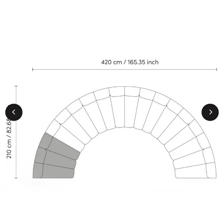 Curved Linear Sofa