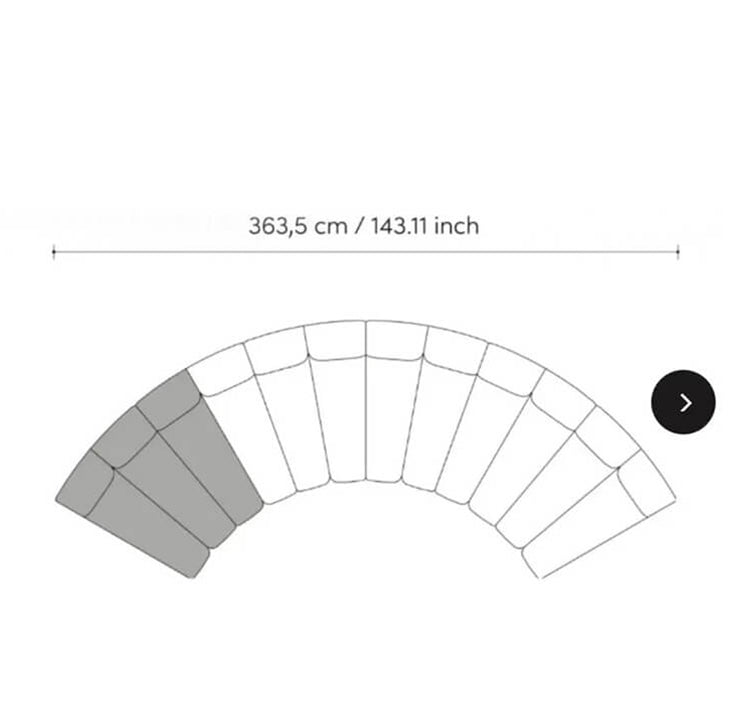 Curved Linear Sofa