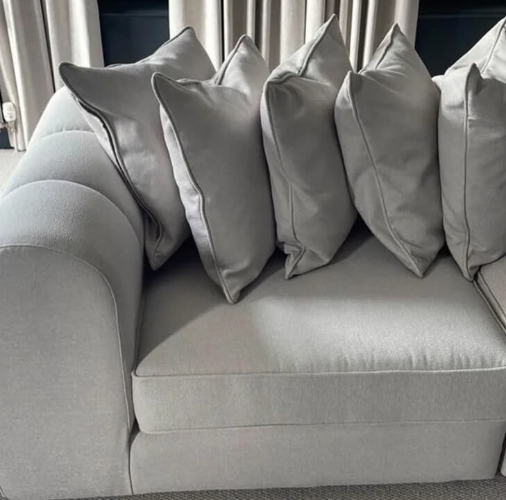 Curved Oyster Chaise Sofa