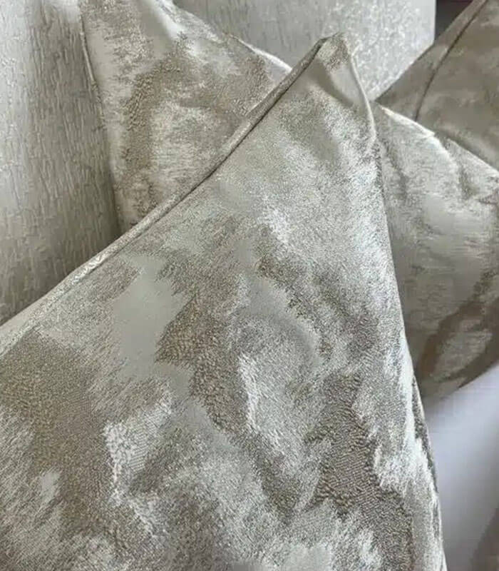 FEATHER CUSHION / COVER 12″ X 20″ CHAMPAGNE AND GOLD TONE