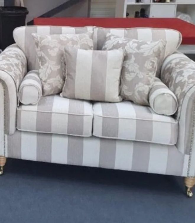 Grand Windsor Sofa In Stripe Luxury Fabric