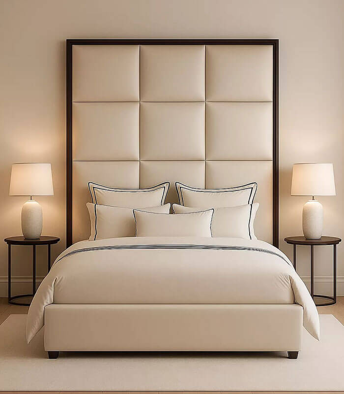 Harley bed with wooden trim frame