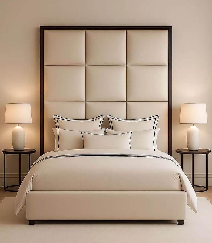 Harley bed with wooden trim frame