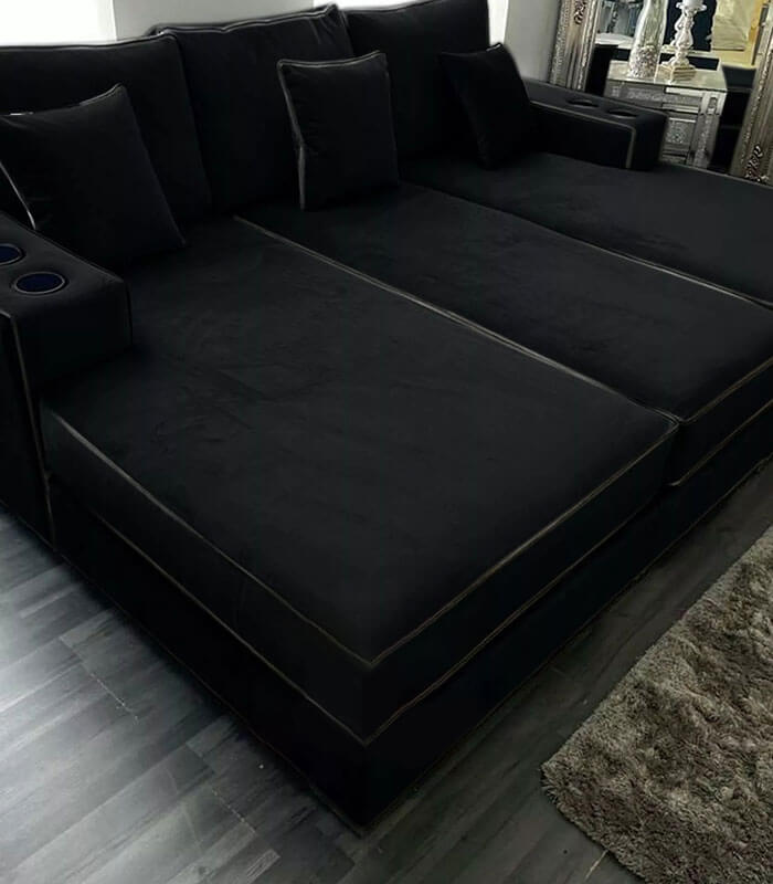 Harry cinema sofa with contrast piping
