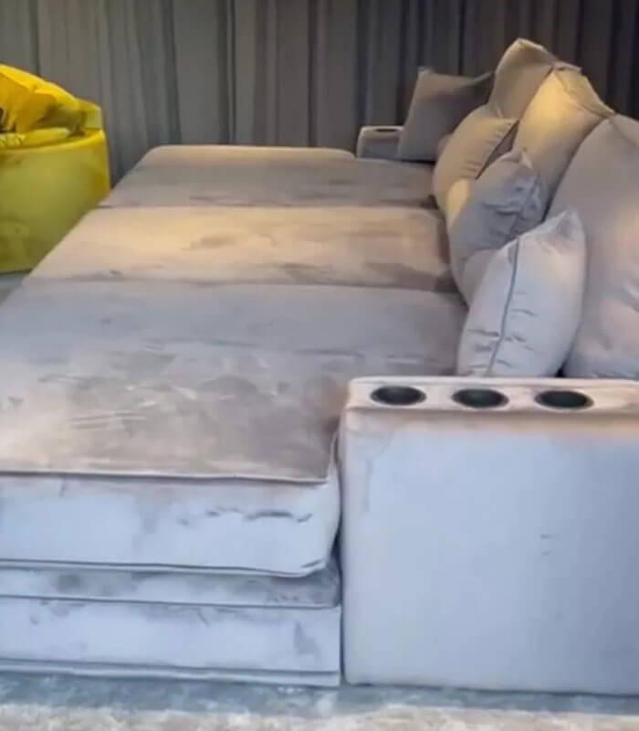 Harry cinema sofa with contrast piping