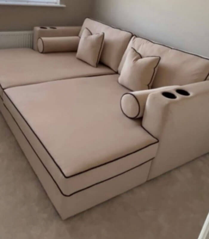 Harry cinema sofa with contrast piping