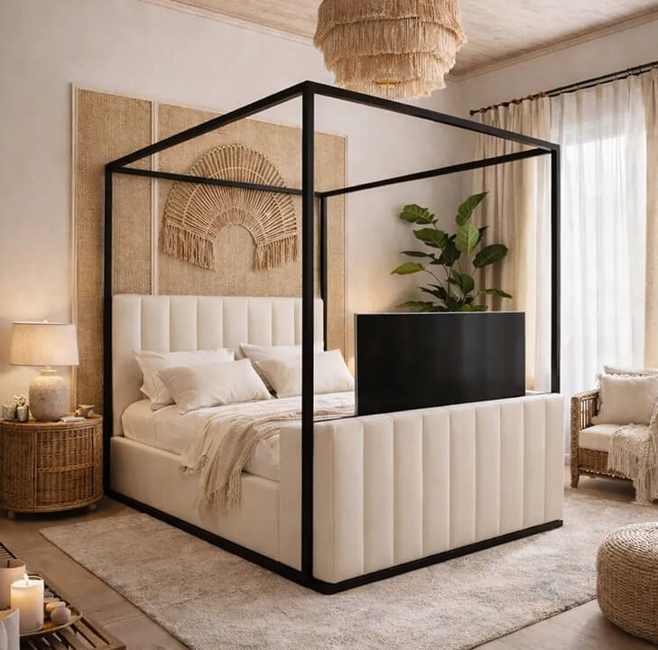 Havana TV Four Poster Canopy Bed