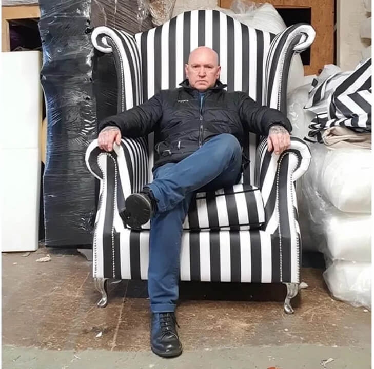 High Back Glamour Wing Chair