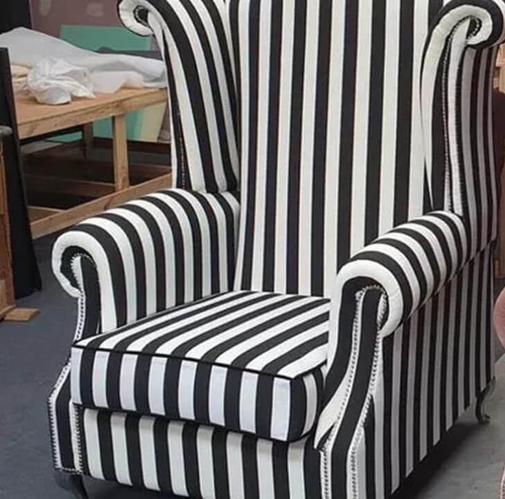 High Back Glamour Wing Chair
