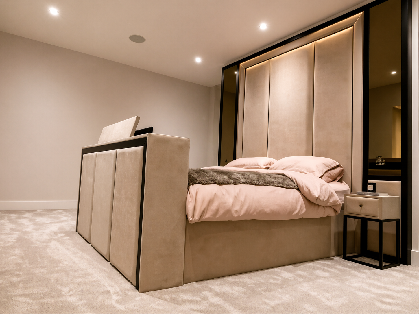Charlie mirrored TV Bed