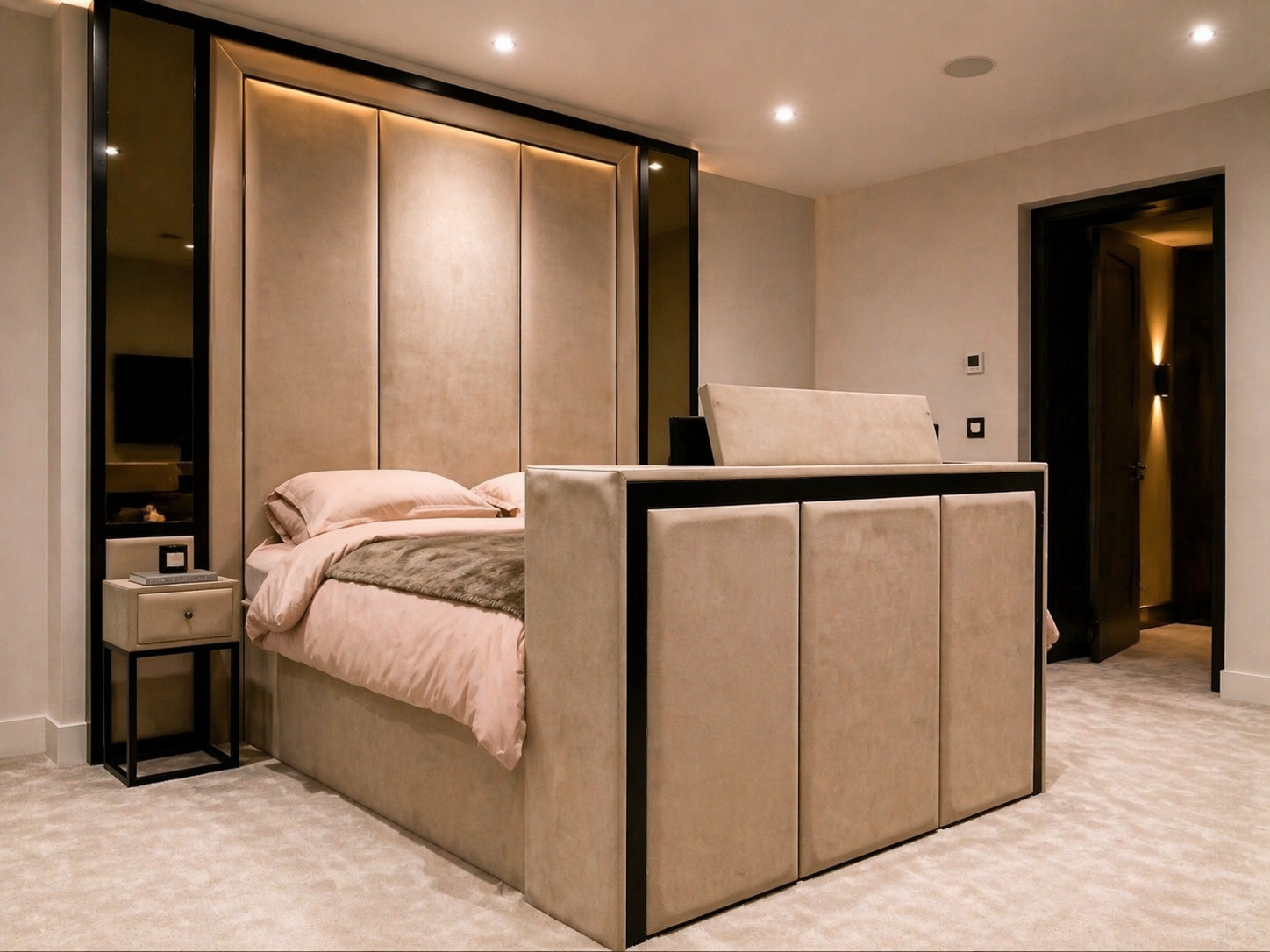Charlie mirrored TV Bed