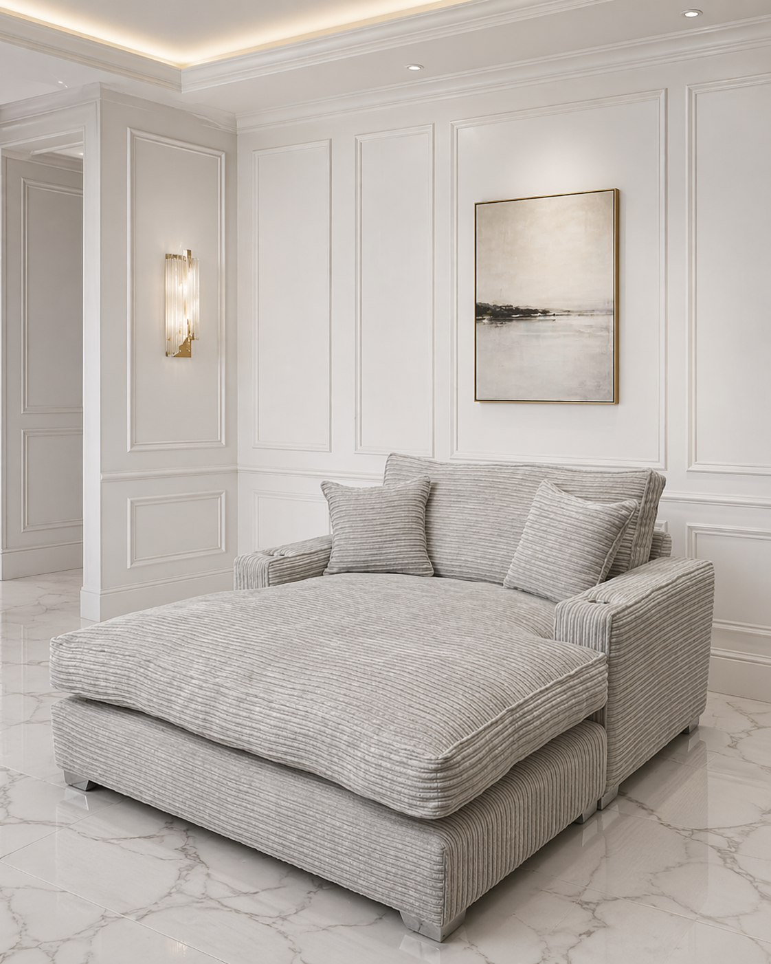 Chicago cinema sofa in cord fabric