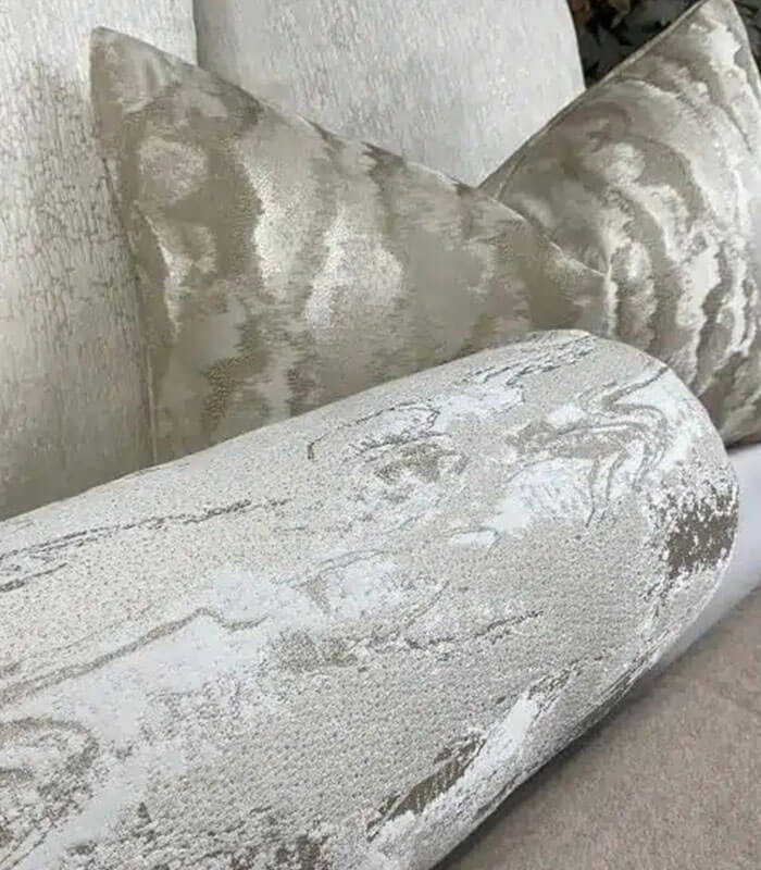 LUXURY CALA BOLSTER CUSHION 16″ X 6″, IVORY – GOLD – CREAM