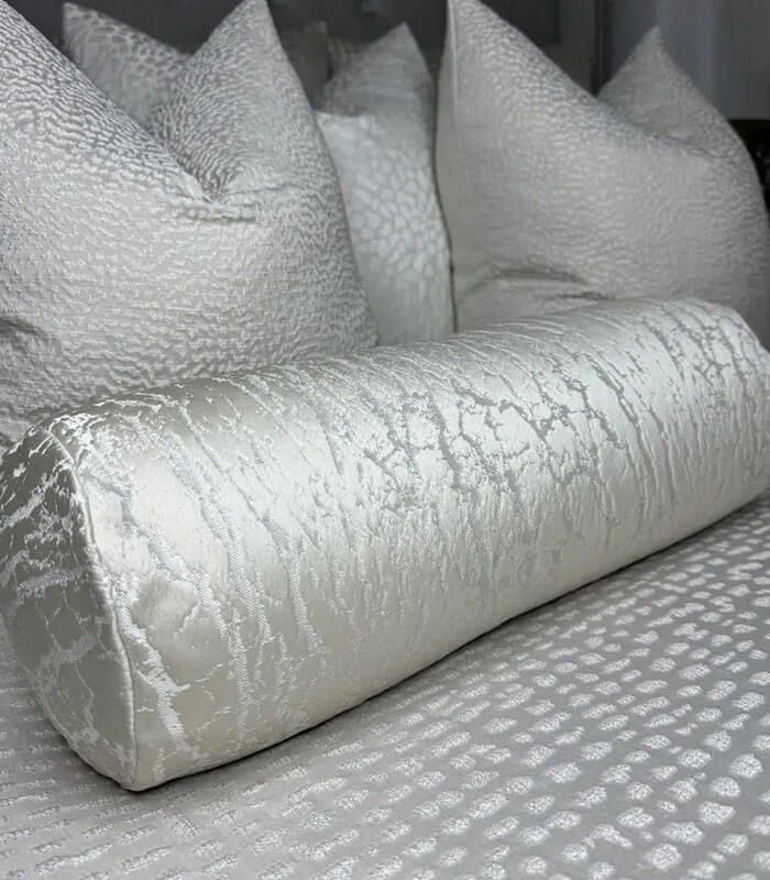 LUXURY CUSHION BOLSTER 16″ X 6″ , HAMLET CHAMPAGNE