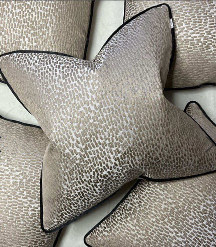 LUXURY Champagne antelope cushion