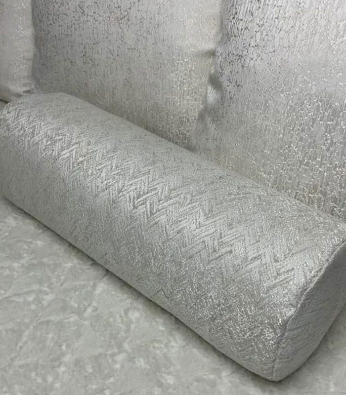 LUXURY ELLA BOLSTER CUSHION 16″ X 6″, IVORY – SHIMMER