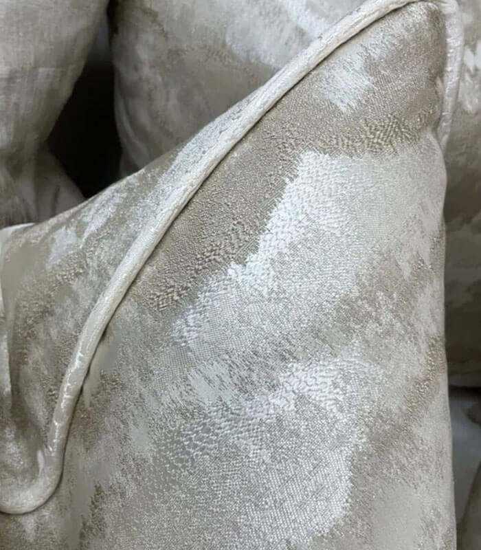 LUXURY FEATHER CUSHION cover with gold, ivory and champagne tones
