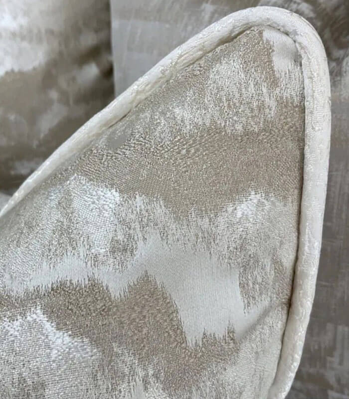 LUXURY FEATHER CUSHION cover with gold, ivory and champagne tones