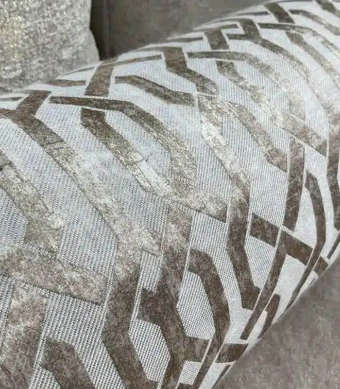 LUXURY GEO BOLSTER CUSHION 16″ X 6″ in CHAMPAGNE GOLD