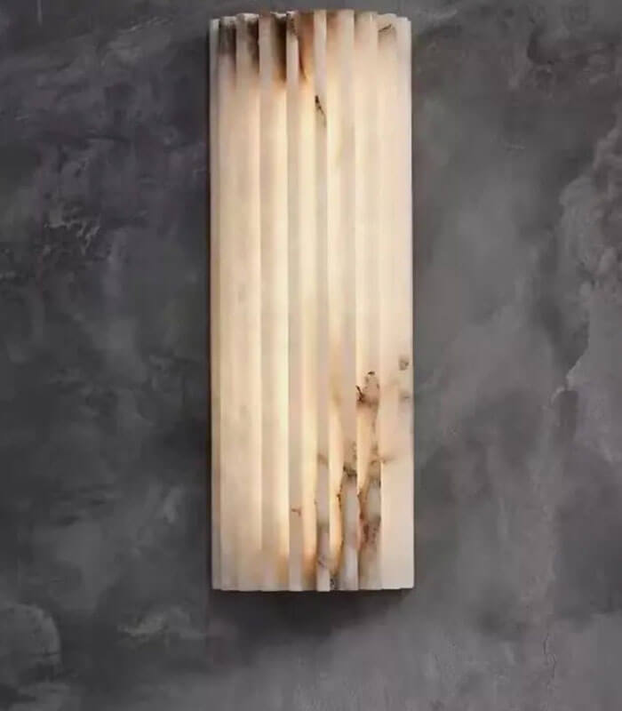 Lumière Flute Natural Marble Wall Light