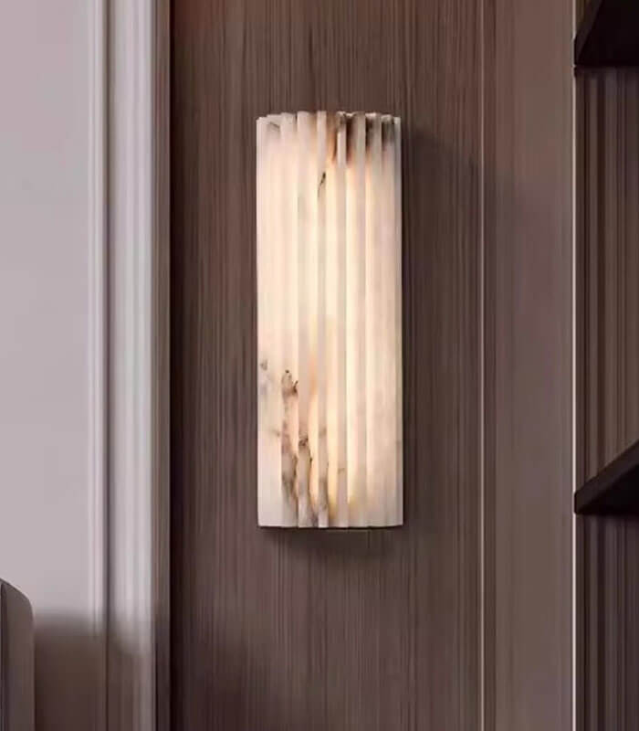 Lumière Flute Natural Marble Wall Light