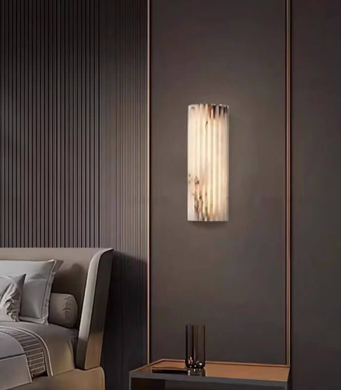Lumière Flute Natural Marble Wall Light