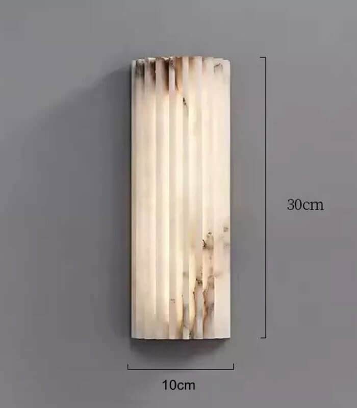 Lumière Flute Natural Marble Wall Light